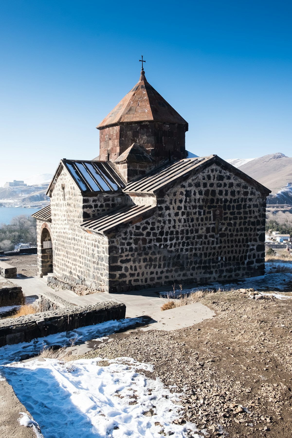 Sevanavank monastery on the peninsula at Lake Sevan, Armenia